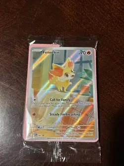 Pokemon Fennekin Chaos Rising Promo Illustration Rare 080 - Image 1