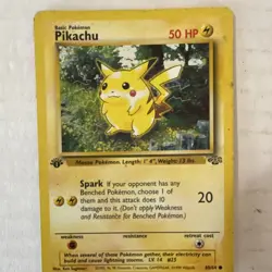 Pokemon Pikachu 60/64 Jungle 1st Edition Common Basic Regular 50HP English Card - Image 1