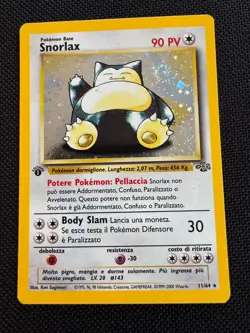 Pokemon TCG - Holo Snorlax 1st Edition ITALIAN Jungle 11/64 - LP - Image 1