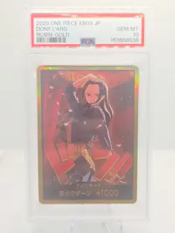 Don!! Card Nico Robin-gold One Piece Japanese PSA 10 EB03 - Image 1