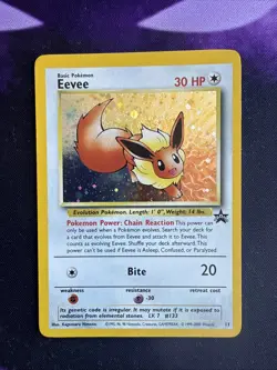 Eevee #11 WOTC Black Star Holo Promo Pokemon TCG Vintage 1999 Wizards LP/NM - Image 1