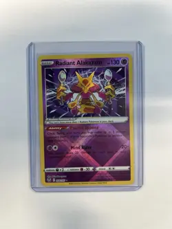Radiant Alakazam 059/195 Silver Tempest Holo Rare Pokemon TCG Card NM - Image 1