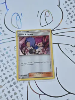 Jessie & James 58/68 Pokemon Card Hidden Fates Holo Rare Trainer - Image 1