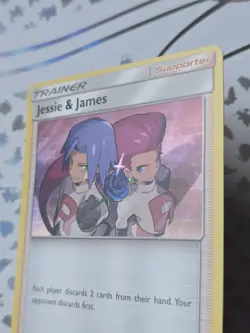 Jessie & James 58/68 Pokemon Card Hidden Fates Holo Rare Trainer - Image 3