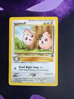 Igglybuff Pokemon Black Star Promo Card 36 Pokemon League 2001 - Image 1