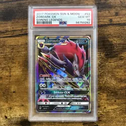 PSA 10 GEM MINT Zoroark GX #53 2017 Pokemon Sun & Moon Shining Legends - Image 1