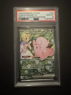 Pokemon 2025 Lillies Clefairy EX Sir Journey Together Gem Mint PSA 10 - Image 1