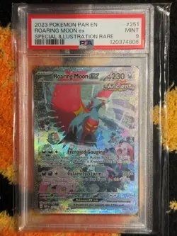 2023 POKEMON PAR EN #251/182 ROARING MOON EX SPECIAL ILLUSTRATION RARE PSA 9 - Image 2
