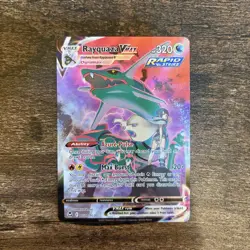 Pokemon Rayquaza VMAX TG20/TG30 Full Art Silver Tempest Card Near Mint Condition - Image 1