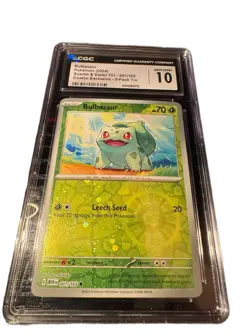 Bulbasaur - (Reverse Cosmos Holo) (Costco Exclusive) 001/165 Miscellaneous Cards - Image 3