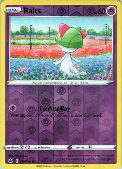 Ralts 059/198 Common - Pokemon TCG SWSH: Chilling Reign - Reverse Holo (NM) - Image 1
