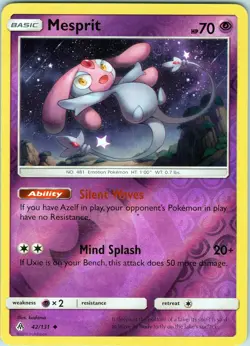 Mesprit 42/131 Uncommon - Pokemon TCG SM: Forbidden Light - Reverse Holo (NM) - Image 1