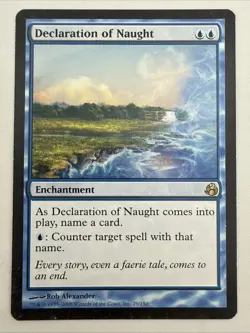 Declaration of Naught x1 MTG Morningtide 1x Magic Good Heavy Play HP - Image 1
