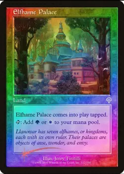 Magic the Gathering ELFHAME PALACE #322/350 Invasion Land Foil Uncommon 2000 NM - Image 1