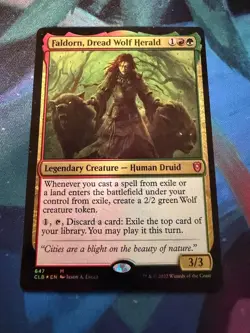 NM FOIL Faldorn, Dread Wolf Herald Commander Legends: Baldur's Gate LP (647) - Image 1