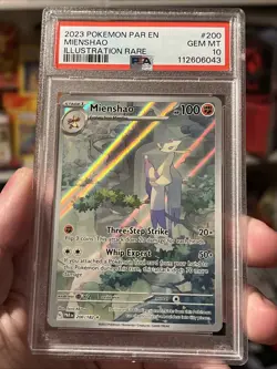 2023 PSA 10 Pokemon Paradox Rift Mienshao Illustration Rare FA 200/182 card Gem - Image 1