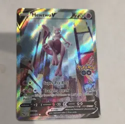 Pokemon Go Mewtwo v Full Art Holo Ultra Rare Card 072/078 Pokemon TCG - Image 1