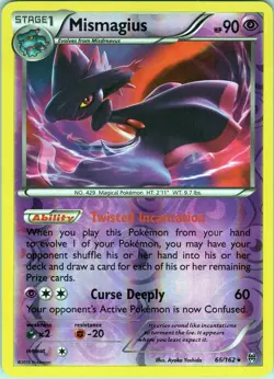 Mismagius 66/162 Rare - Pokemon TCG XY: Breakthrough - Reverse Holo (NM) - Image 1