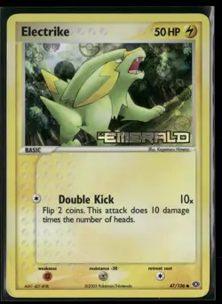 ELECTRIKE 47/106 C LP EMERALD POKEMON REVERSE HOLO - Image 2