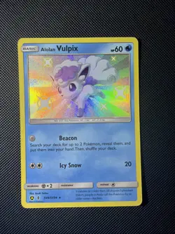 Alolan Vulpix SHINY SV8/SV94 Hidden Fates Holo Foil Rare Pokemon Card - Image 1