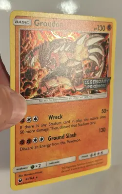 Groudon 81/168 Legendary Pokemon Stamped Gamestop Promo Cosmos Holo LP - Image 2