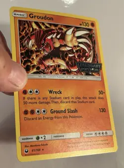Groudon 81/168 Legendary Pokemon Stamped Gamestop Promo Cosmos Holo LP - Image 3