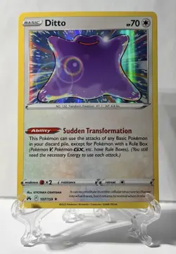 Ditto - 107/159 - Pokemon TCG Crown Zenith (2023) - Holo Rare - NM - Image 1