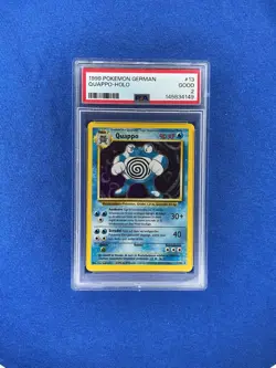 1999 Base Set Unlimited Poliwrath GERMAN Quappo HOLO 13/102 Pokemon PSA 2 - Image 1