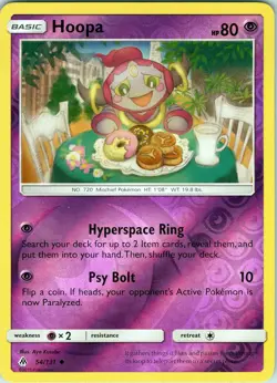 Hoopa 54/131 Uncommon - Pokemon TCG SM: Forbidden Light - Reverse Holo (NM) - Image 1