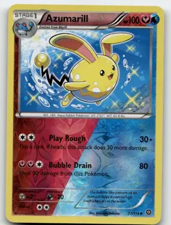 AZUMARILL 77/114 UNCOMMON REVERSE HOLO STEAM SIEGE POKEMON NEAR MINT - Image 1