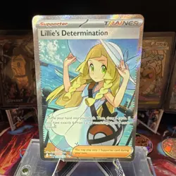 Pokemon TCG Lillie's Determination Trainer Supporter Full Art Holo UR 169/156 - Image 1