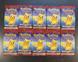 10x SEALED 2022 Pokemon Mcdonalds Packs (Match Battle) + 2 Free Poster + Sticker - Image 1