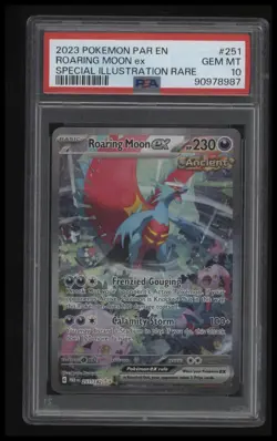2023 Pokemon Paradox Rift Roaring Moon Ex Special Illustration Rare PSA 10 - Image 1