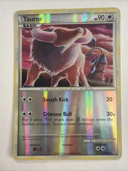 Tauros 41/95 Reverse Holo 2010 Colorless Pokemon HGSS Unleashed Uncommon - Image 1
