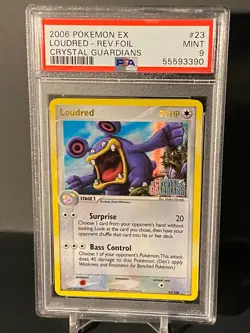 Pokemon 2006 EX Crystal Guardians 23/100 Reverse Holo Rare Loudred PSA 9 Mint - Image 1