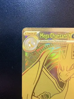 Pokemon Mega Charizard Y Ex 294/217 Gold Hyper Rare Ascended Hero’s - Image 2