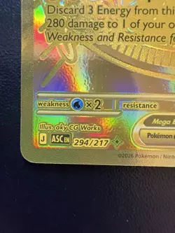 Pokemon Mega Charizard Y Ex 294/217 Gold Hyper Rare Ascended Hero’s - Image 5