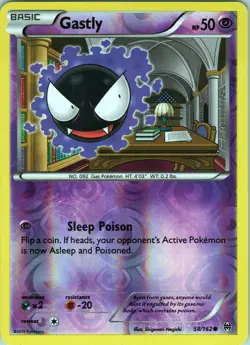 Gastly 58/162 Common - Pokemon TCG XY: BREAKthrough - Reverse Holo (NM) - Image 1