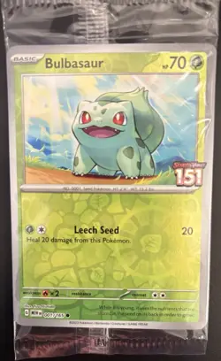 Sealed Pokemon Bulbasaur Best Buy Exclusive Reverse Holo Promo 001/165 English - Image 1