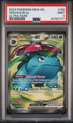 Venusaur EX 182/165 Ultra Rare 2023 Pokemon Mew EN PSA 9 MINT - Image 2