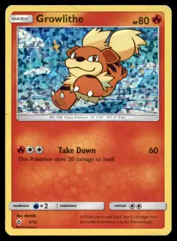 Growlithe 001/012 Holo Promo McDonald's Promos 2018 Pokemon Holo Heavily Played - Image 1