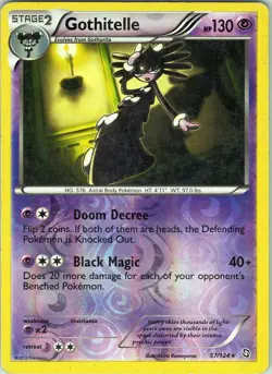 Gothitelle 57/124 Rare - Pokemon TCG Dragons Exalted - Reverse Holo (MP) - Image 1