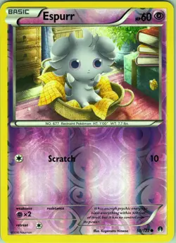 Espurr 58/122 Common - Pokemon TCG XY: BREAKpoint - Reverse Holo (NM) - Image 1