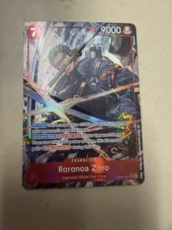 Bandai One Piece Card Game Roronoa Zoro Egghead SR Alt Art Holo EB04-007 - Image 1