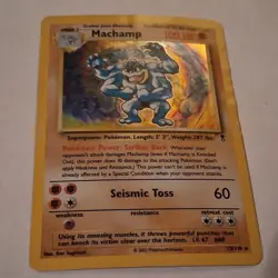 Pokemon Machamp 15/110 Holo Rare Stage 2 100HP English 2002 TCG Card - Image 1