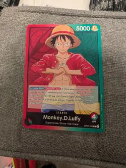 One Piece Card Game Romance Dawn Monkey D Luffy OP01-003 NM Pre Errata Leader - Image 1