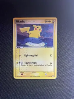 Pikachu 12/17 Pokemon Card Pop Series 5 HP Holo Rare Holo Bleed Corrected Back - Image 1