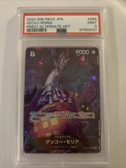 PSA 9 One Piece Card Gecko Moria SR Parallel OP06-086 PRB01 Japanese - Image 1