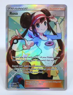 Rosa Pokemon TCG Card SM Cosmic Eclipse 236/236 FULL ART ULTRA RARE NM - Image 1