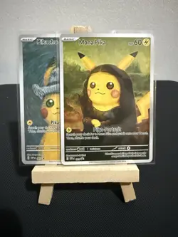 Mona Pika And CUSTOM Van Gogh Pikachu Pokemon Card TCG CUSTOM - Image 1